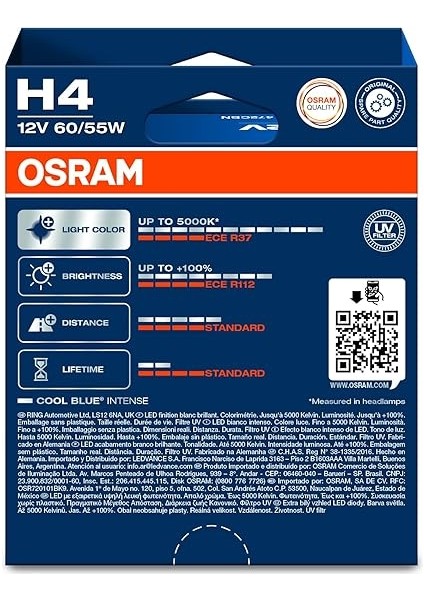 H4 Cool Blue Intense Next Gen 5000K Beyaz Işık (Takım-2 Adet) modelleri