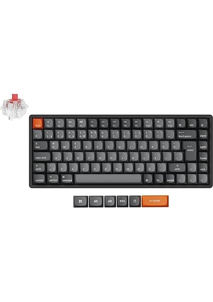 K2 Max%75 Rgb Türkçe Red Switch Kablosuz Alüminyum Çerçeve Karbon Siyah Mekanik Klavye indirimleri