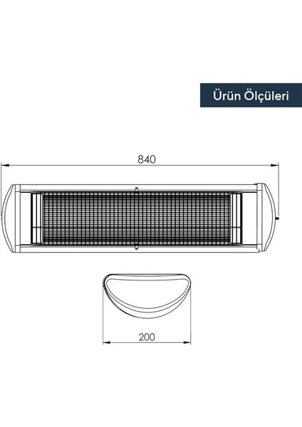 Ex 23 Süper Ecoray 2300 Watt Infrared Isıtıcı Duvar Tipi 2300W Kolay Temizlenir Siyah fırsatları