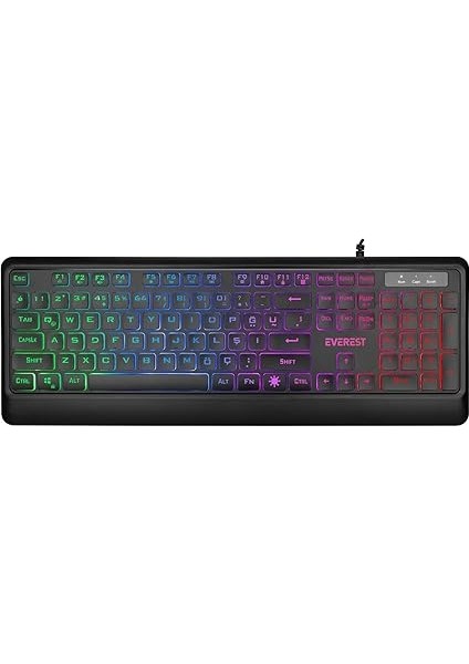 KM-R59 Forza Plus Siyah USB Rainbow Backlight Q Klavye + 1200 Dpi Mouse Set fiyatları