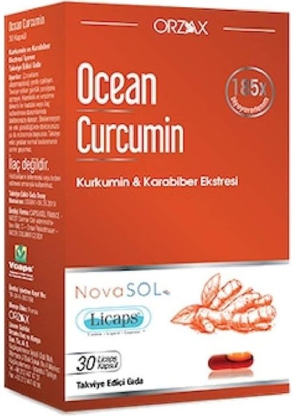 Curcumin ve Karabiber Ekstresi Içeren 30 Kapsül