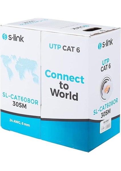 SL-CAT608OR Turuncu 305M Utp Cat6 Kablo fiyatları