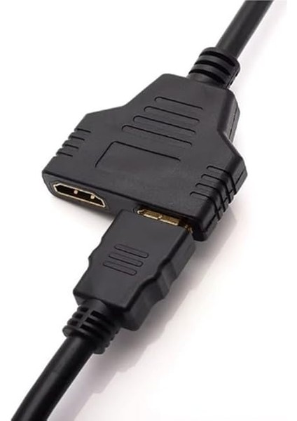 Splitter Adaptör Kablosu, Erkek-Hdmi Dişi x 2 Adaptör 30 cm Kablo Çoklayıcı Splitter, Aynı Anda Iki Aynı Tv'yi Destekler 1080P fırsatları
