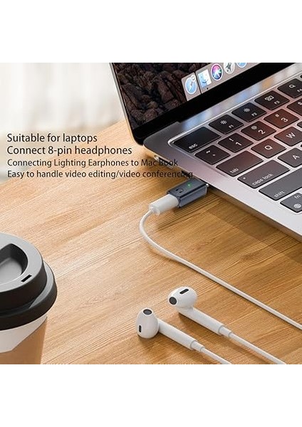 Type C To Lightning Kulaklık Dönüştürücü iPhone iPad Macbook Yuva Çevirici Müzik Dinleme Arama Otgkl modelleri