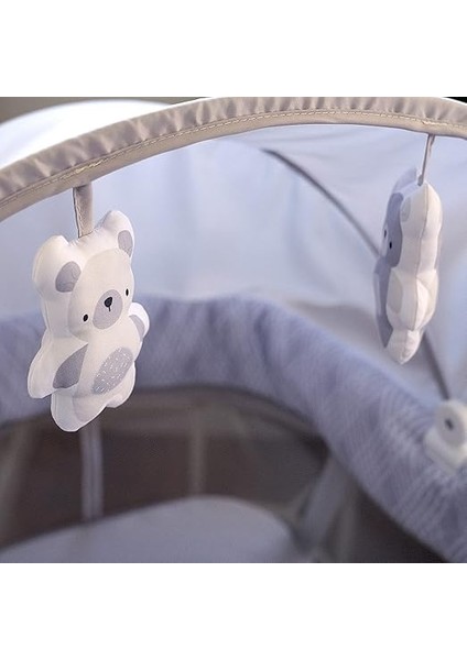 Lullanight Gem Bebek Yatağı, 4 Tekerlekli ve Hava Geçiren Kenarlı, Gri, 0-5 Ay, 7 Kg'a Kadar fırsatları
