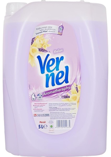 Çamaşır Yumuşatıcısı Aromatherapy Relax, 5 Litre, 50 Yıkama
