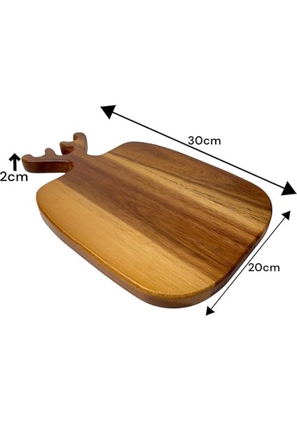Geyik Boynuzu Akasya Kesme Tahtası Büyük Boy Antibakteriel Yıkanabilir Doğrama Tahtası Dikdörtgen, Yıkanabilir Akasya Kesme Tahtası (30 * 20 * 2cm) fiyatları