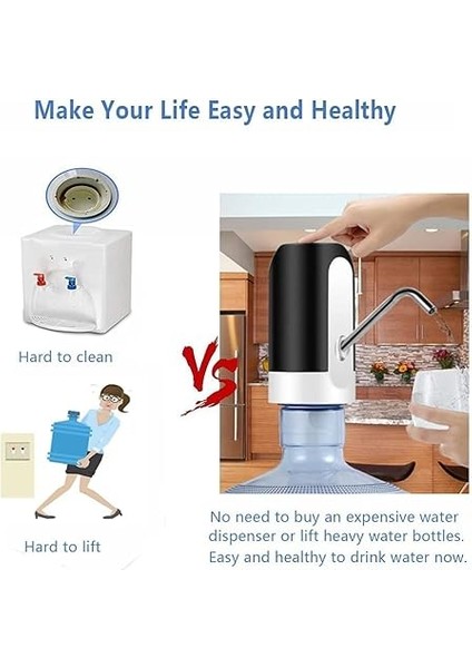 Şarjlı Damacana Su Pompası Otomatik,elektrikli Su Şişesi POMPASI,1200 Mah Damacana Su Pompası,ev, Ofis, Kamp Için Uygundur modelleri