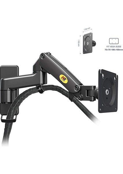 Bayou Nb F150 Ergoflex 17-35" Duvara Montaj Monitör Tutucu Kol Amortisörlü Monitör Standı fırsatları