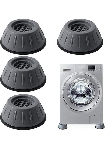 4 Adet Çamaşır Makinesi Altlığı Titreşim Sarsıntı Önleyici Kaydırmaz Stoper Sağlam Ayak