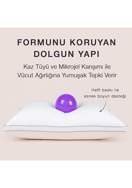Home Eko 15 Downmix Yüksek Yastık –%15 Gıdık Tüyü, 50X70 cm – Yumuşak ve Dolgun Destek fiyatları