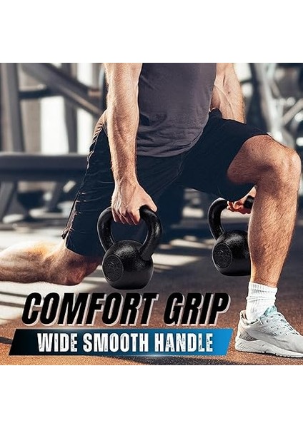 Kettlebel/küre Dambıl, Dökme Demirden 2-22 kg - Siyah Girya fırsatları