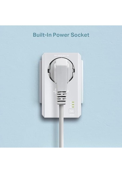 TL-WPA4226KIT, AV600 300 Mbps Kablosuz 2 Lan Portlu 300 Metre Mesafeli Priz Girişli Powerline fırsatları