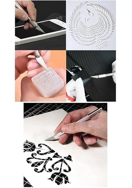 Bıçağı 5 Yedek Bıçaklı 1 Paket Hobi Maket Tasarım Neşteri Çelik Alaşımlı Paslanmaz Hassas Kesim Bıçağı 25 Dereceli indirimleri