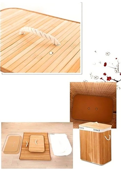 Çamaşır Sepeti, 2 Bölmeli, Çıkarılabilir Çamaşır Torbalı, Katlanabilir indirimleri