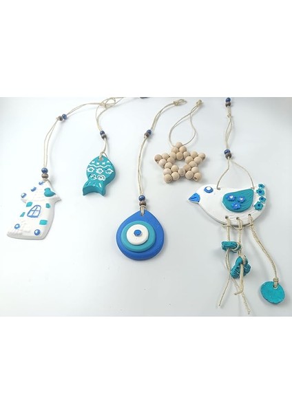 Kuş Balkon Bahçe Duvar Süsü Deniz Temalı El Yapımı Doğal Malzemeler Denizcilik Temalı Gündelik Hayvan Süsü