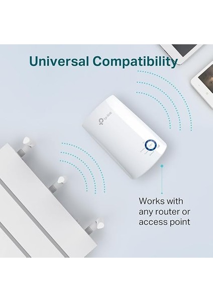 TL-WA850RE, N300 Mbps Wi-Fi Menzil Genişletici, 1 Ethernet Bağlantı Noktalı Wi-Fi Güçlendirici/hotspot, Access Point Modu, Tüm Wi-Fi Yönlendiriciler ile Çalışır indirimleri