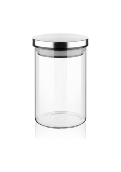 450ML Vakumlu Metal Kapaklı Borosilikat Cam Kavanoz (8.5CM*12CM) 1 Adet