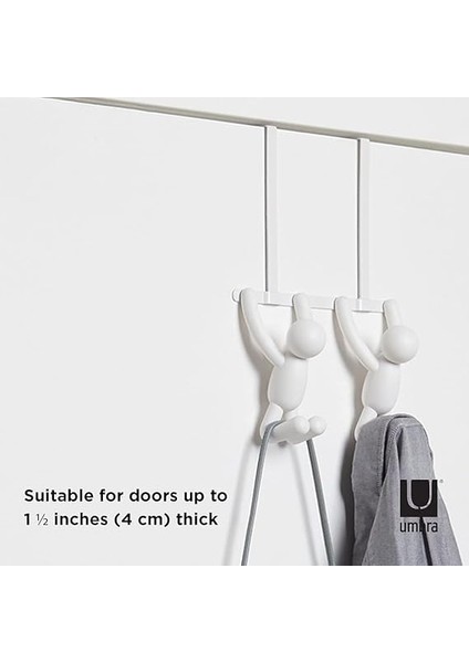 1004260-660 Çift Kancalı Buddy Kapı Portmantosu, Plastik, Beyaz, 21,6 x 30,5 x 10,8 cm modelleri