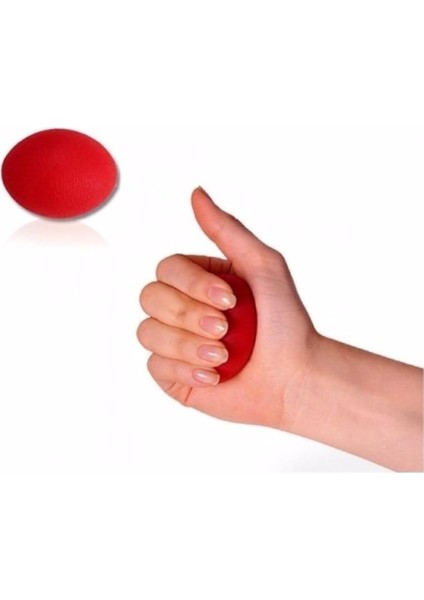 Silikon Stres Topu Kırmızı (Sert)