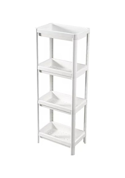 Home 4 Katlı Geçmeli Plastik Banyo ve Mutfak Organizeri, Kolay Montajlı 4 Katlı Raf, Mutfakta ve Banyoda Kullanım Için Ideal, Dayanıklı Depolama Çözümü (Beyaz) fırsatları