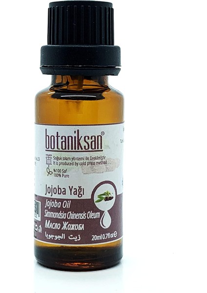 Jojoba Yağı 20ML Soğuk Sıkım, Saf, Doğal, Katkısız