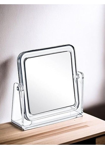 Akrilik Kare Makyaj Aynası, Akrilik Mini Makyaj Aynası - Kare Ayna, Şeffaf Ayna Şık ve Pratik Makyaj Deneyimi Için Ideal Seçim! indirimleri