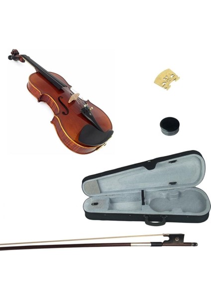 PHB-1004 Keman 3/4 Kutulu Ön Ladin Arka ve Yanlar Akçaağaç