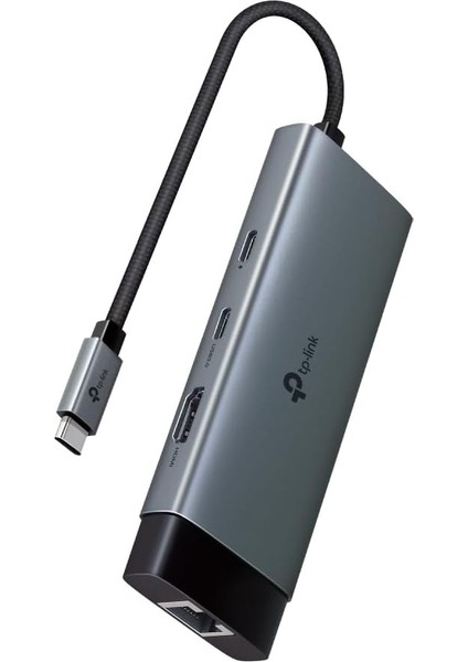 UH6120C, 1 Hdmı, 1 100W Hızlı Şarj Portu, 1 Usb-C, 2 Usb-A 3.0 Port ve Type C Den Gigabit Ethernet Dönüştürücü