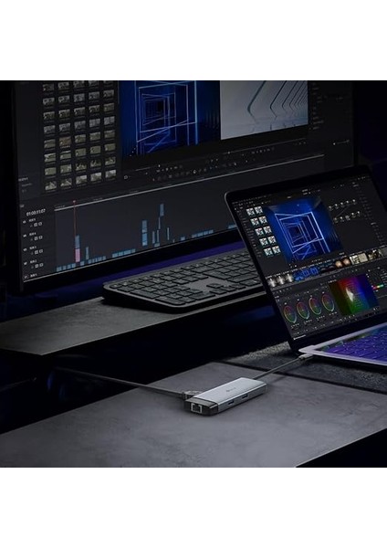 UH6120C, 1 Hdmı, 1 100W Hızlı Şarj Portu, 1 Usb-C, 2 Usb-A 3.0 Port ve Type C Den Gigabit Ethernet Dönüştürücü indirimleri