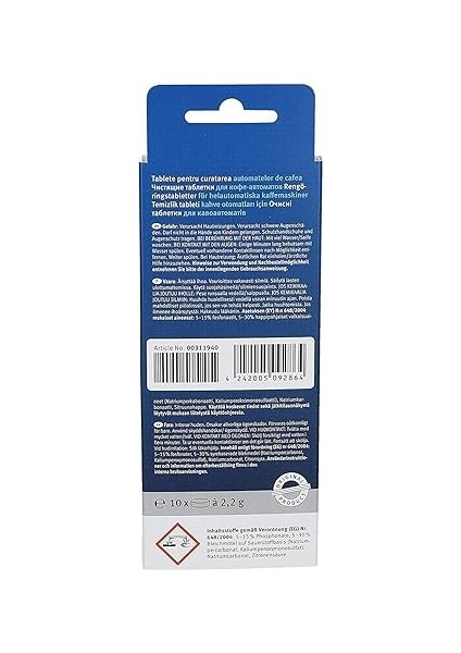 3 x 10 Temizleme Tableti Siemens Temizleme Tabletleri Kahve Makinesi 310575 00310575 311769 00311769 TZ8001 TCZ8001 TCZ6001 TZ60001 Clean Protect fırsatları
