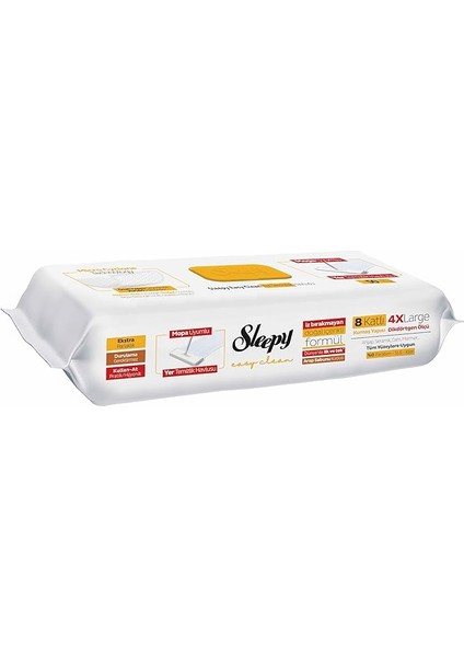 Easy Clean Arap Sabunu Katkılı Mopa Uyumlu Yer Temizlik Havlusu&amp;mendili 50 Yaprak