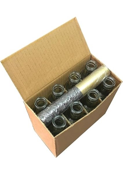 250 ml Şeffaf Piramit Kilitli Kapaklı ve Kapüşonlu Boş Cam Şişe 6 Adet indirimleri