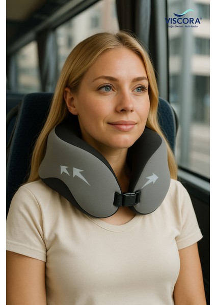 Ortopedik Visco Boyun Yastığı – Seyahat ve Ofis Kullanımı indirimleri