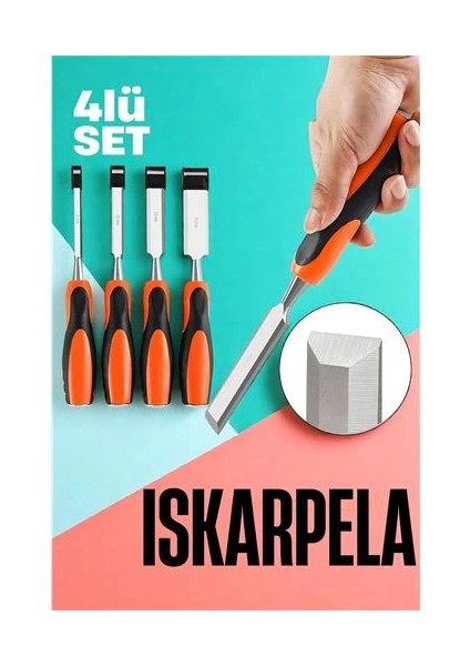 Turk Iskarpela Seti - Vanadyum Çelik Ahşap Işleme Aleti Profesyonellere Ahşap Keski Seti