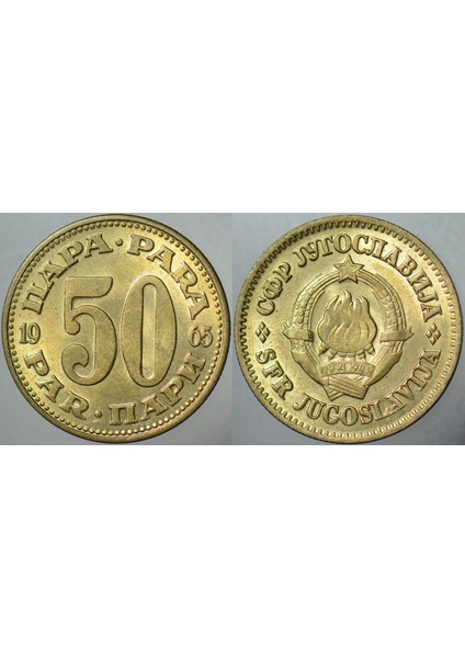 Yugoslavya 50 Pari 1965 Tito Dönemi. Çil(-)