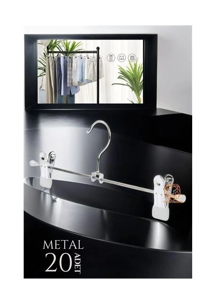 Turk Metal Etek Pantolon Askısı - Mandallı Etek Askısı Pantolon Askısı 20 Adet