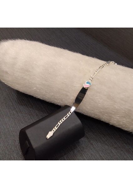 925 Ayar Gümüş Renkli Ayakcık Model Bebek/çocuk Bilekliği -Şık Tasarım- Isim Yazdırılabilir. 13CM -3mm fiyatları