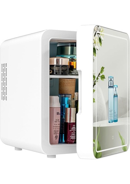 Mio 212 4l LED Işıklı Kozmetik Makyaj Krem Sıcak ve Soğuk Ayarlı Taşınabilir Fridge Mini Dolap - Beyaz