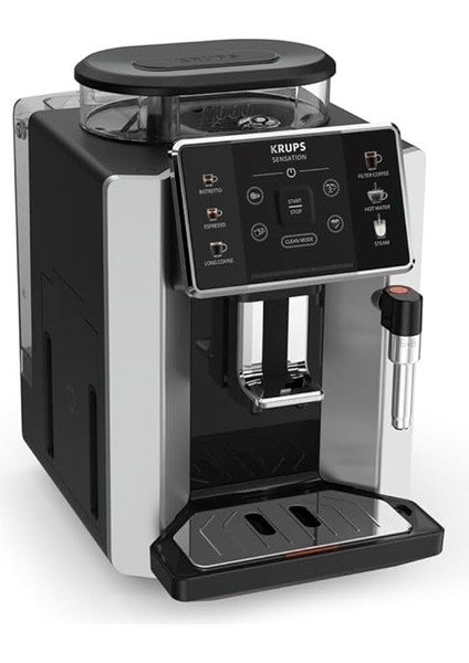 Sensation C90, Tam Otomatik Kahve Makinesi, Kolay Kullanım ve Bakım, Işıklı Uyarılar, Pratik Temizlik, Gümüş, EA910E10 indirimleri