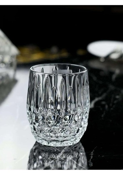 4 Adet Iskandinav Modeli Kristal Kesim Cam Bardak Viski, Konyak, Meşrubat Bardağı Için Kurşunsuz,şeffaf fiyatları