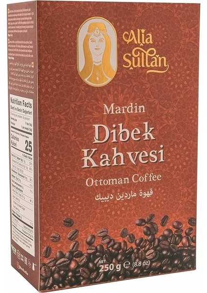 Sultan Mardin Dibek Kahvesi 250 G Paket - Otantik ve Geleneksel Zengin Lezzet - Menengiç, Türk Kahvesi ve Kakule Olmak Üzere Farklı Bileşen Içerikli