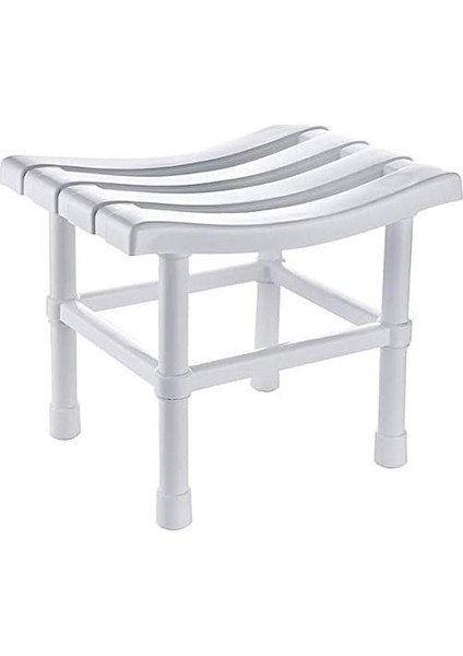 Ayna Kare Banyo Taburesi Çok Amaçlı Tabure Beyaz CLK-124