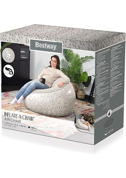 Şişirilebilir Sandalye Hava Sandalyesi 1.12M x 1.12M x 66CM indirimleri