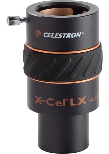 93428 1,25 Inç X-Cel Lx 3x Barlow Lens, Siyah