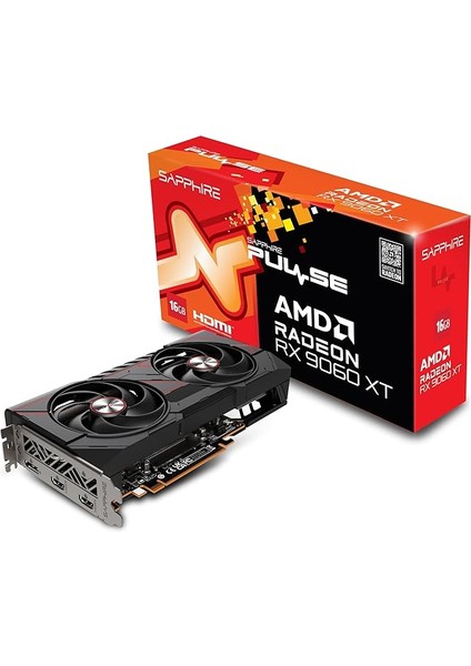 Pulse Amd Radeon™ Rx 9060 Xt Gamıng Oc 16GB Dual Hdmı/dp Gpu, Ekran Kartı