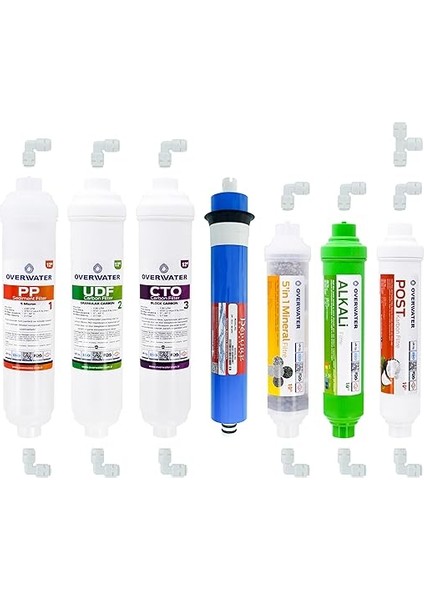 Kapalı Kasa Su Arıtma Cihazı 7 Li Inline Filtresi Seti 11 Aşamalı Özel Sarım Membran Filtre