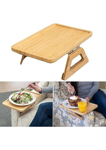 Home Yaylı Tutamaçlı Bambu Koltuk Tepsisi – Menteşeli, Kaymaz, Kolay Kullanımlı, Sağlam Tutan Yan Sehpa, Koltuk Kenarına Takılan Tepsi Sehpa (Dikdörtgen) indirimleri