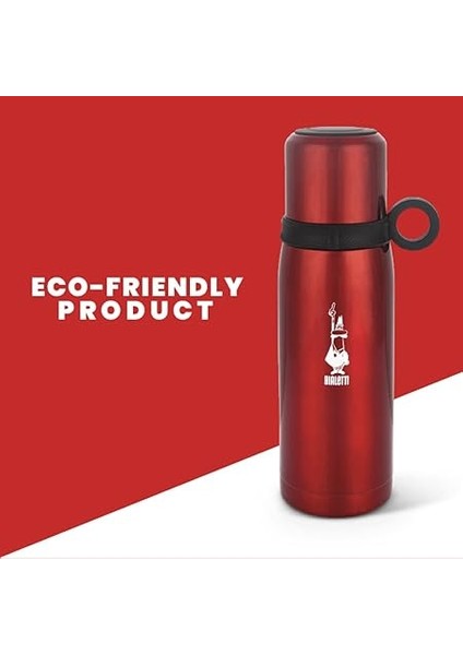 - Termos - 460ML - Kırmızı Renk - Paslanmaz Çelik - Çift Katmanlı - 12 Saat Sıcak 24 Saat Soğuk Tutar - Bardaklı Kapak Özelliği indirimleri