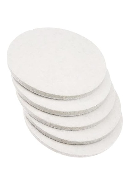 5 Adet 125 mm (5 Inç) x 8 mm (U x D) Yün Keçe Parlatma Pedi, Cam, Plastik, Metal, Mermer, Parlatma Pedi, Mutfak, Banyo Için Eksantrik Zımpara